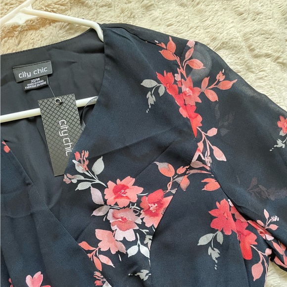 BNWT Navy & Pink Floral Dress - Picture 8 of 9
